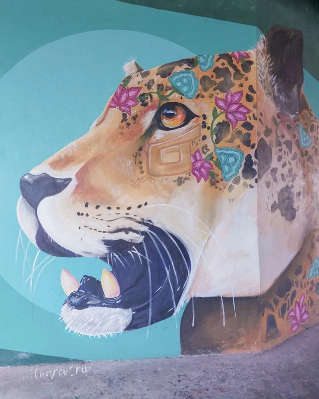 Mural jaguar Campeche