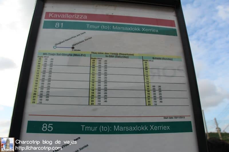 horarios bus marsaxlokk