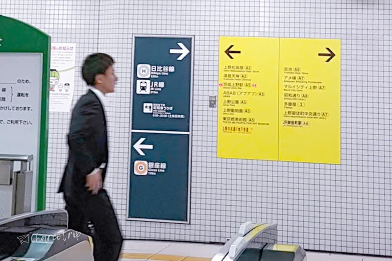 Tokyo metro exits