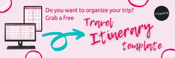 Template to organize itineraries