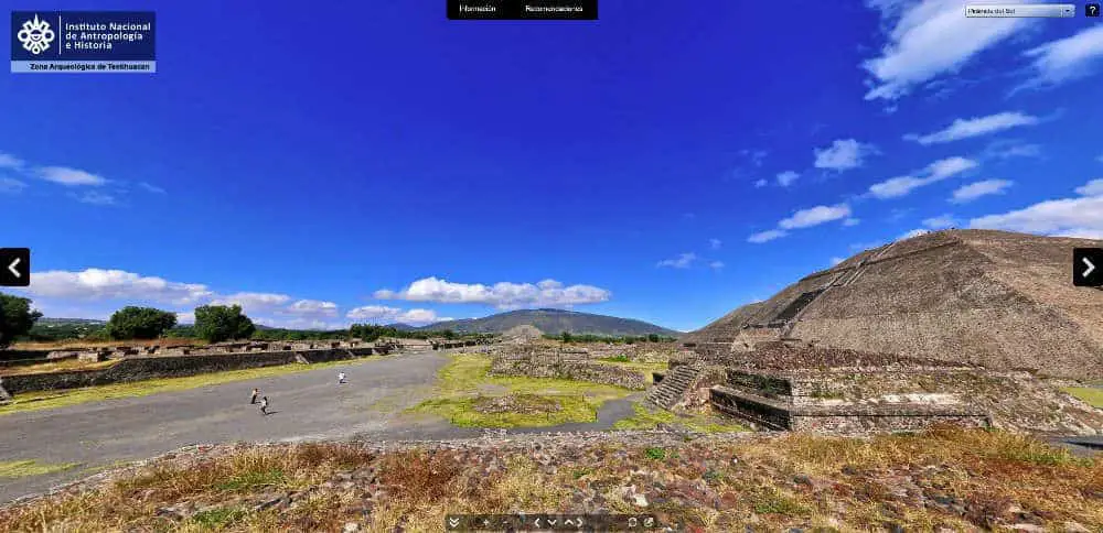 Recorridos virtuales Teotihuacan de la INAH